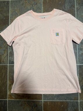 Carhartt Short Sleeve Pocket Tee in Light Pink Womens Large